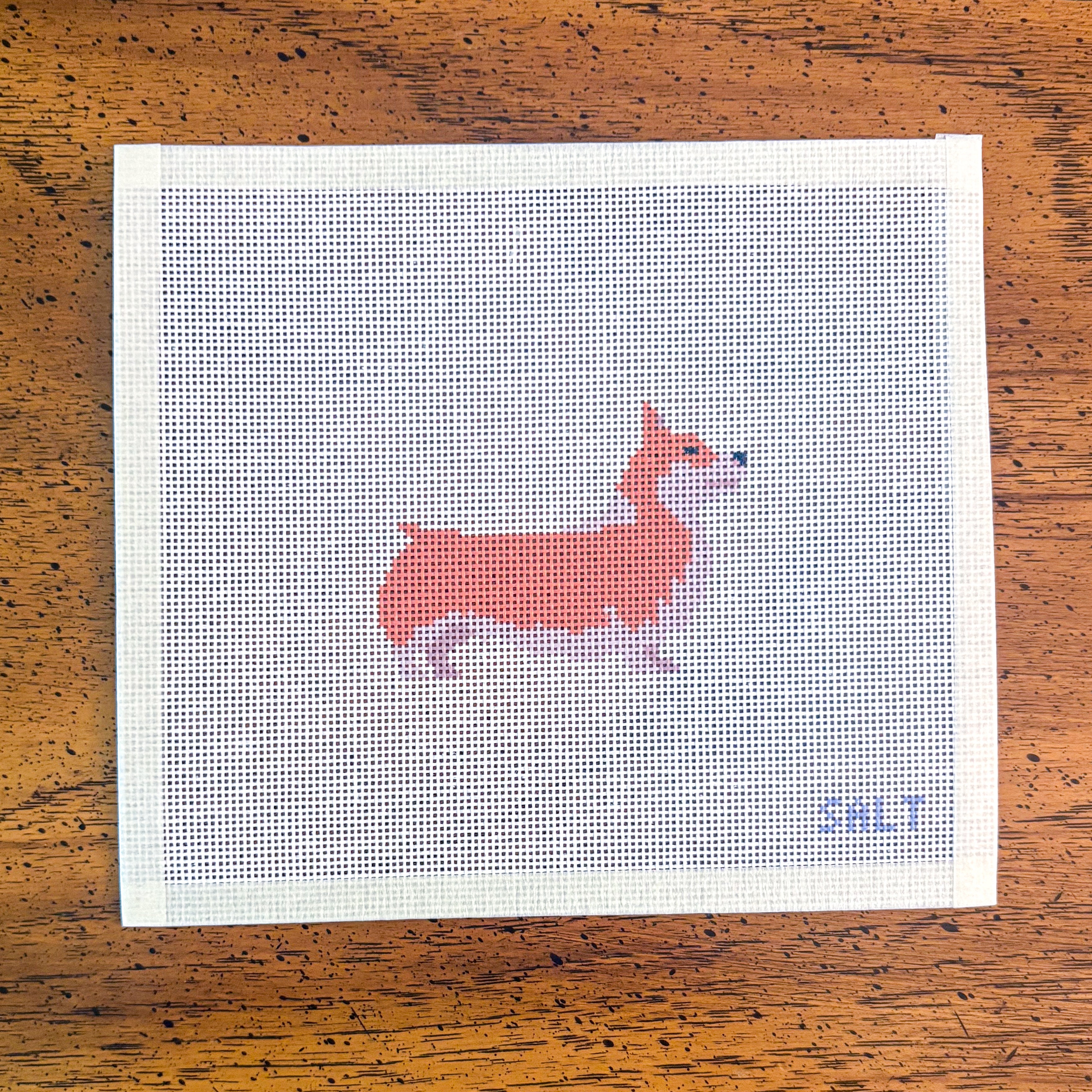 Corgi (Brown) Needlepoint Canvas