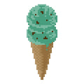 DIY Needlepoint Mint Chip Ice Cream Pattern | Digital Chart for Painting Your Own Canvas | Easy Needlepoint PDF | Instant Download | 18 Mesh