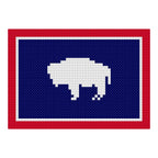 DIY Needlepoint Wyoming Flag Pattern | Digital Chart for Painting Your Own Canvas | Easy Needlepoint PDF | Instant Download | 18 Mesh