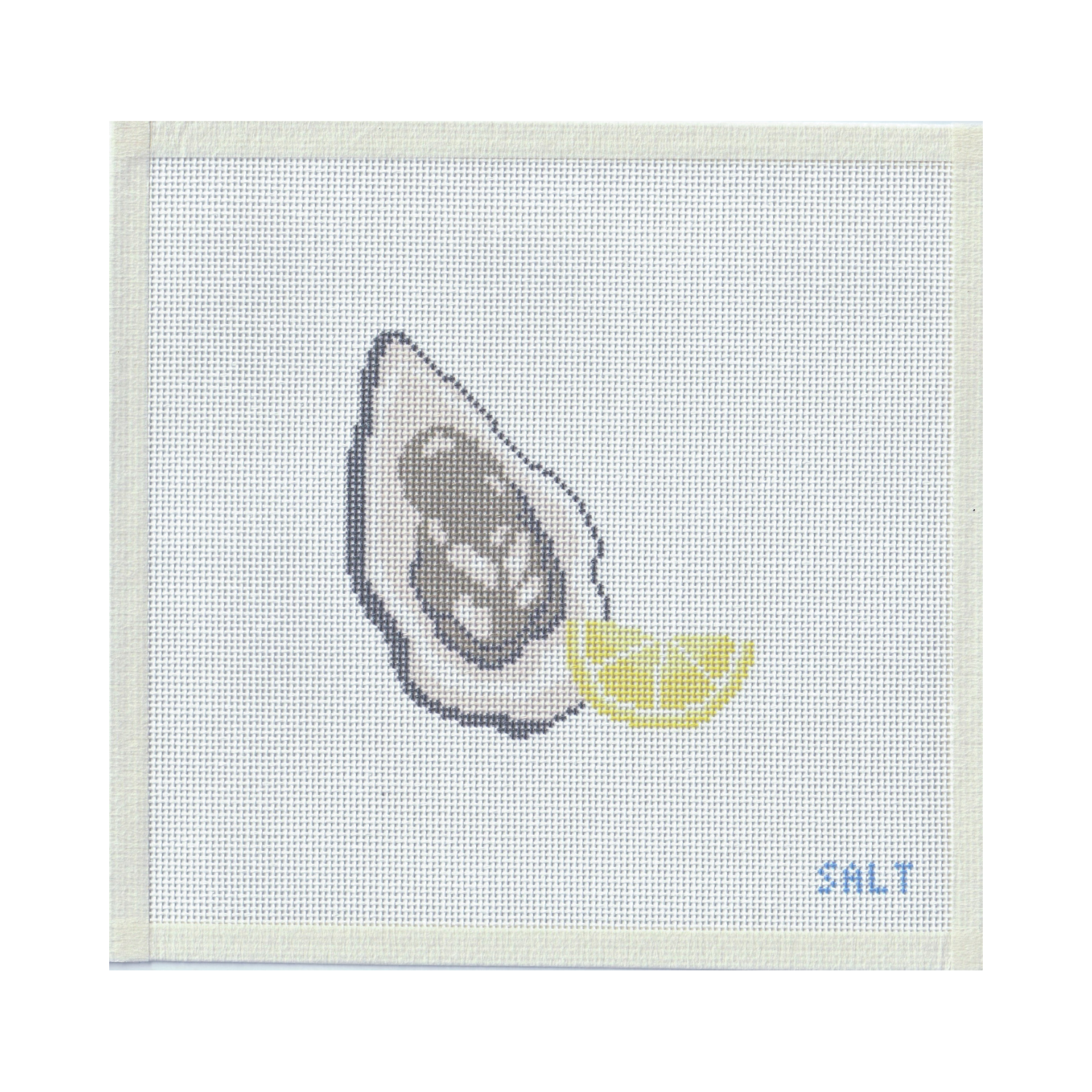 An Oyster on the Half Shell Needlepoint Canvas