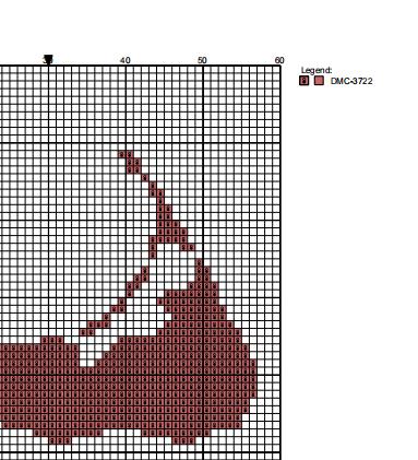 DIY Needlepoint Nantucket Red Color Outline | Digital Chart for Painting Your Own Canvas | Easy Needlepoint PDF | Instant Download | 18 Mesh