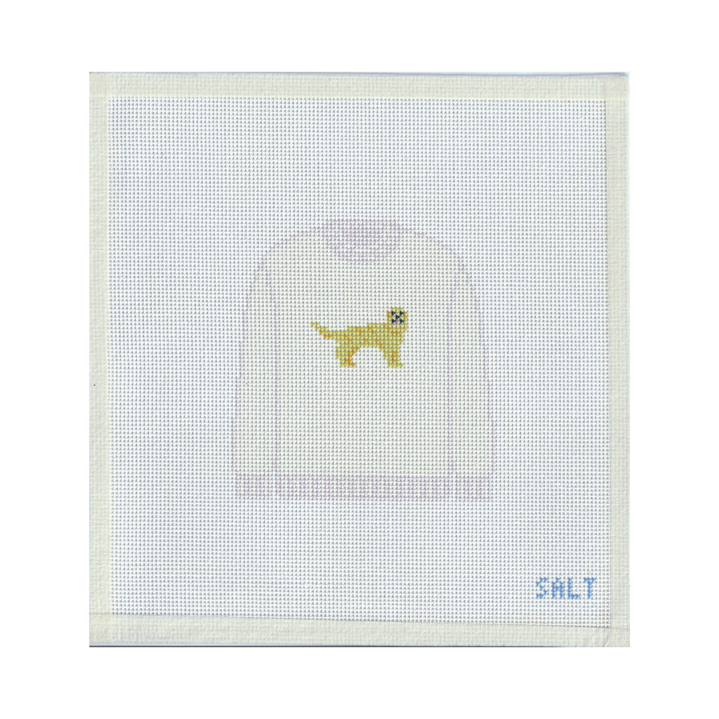 Golden Retriever Sweater (Cream) Needlepoint Canvas