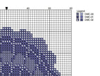 DIY Needlepoint Blueberry Scallop Shell | Digital Chart for Painting Your Own Canvas | Easy Needlepoint PDF | Instant Download | 18 Mesh
