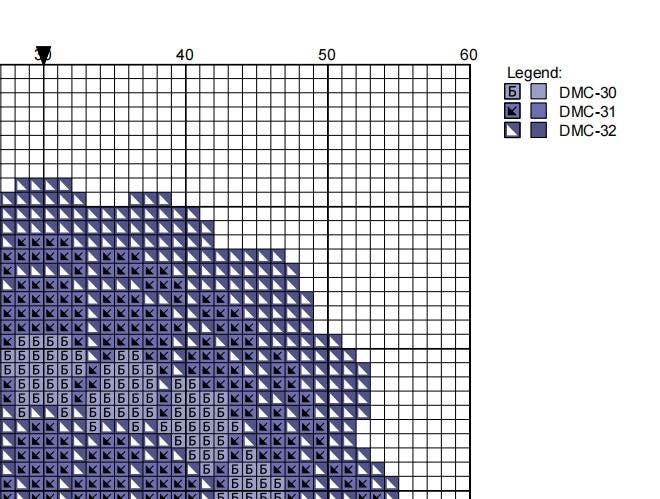 DIY Needlepoint Blueberry Scallop Shell | Digital Chart for Painting Your Own Canvas | Easy Needlepoint PDF | Instant Download | 18 Mesh