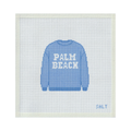 Palm Beach Sweatshirt (Blue) Needlepoint Canvas