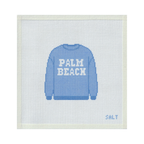 Palm Beach Sweatshirt (Blue) Needlepoint Canvas