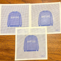 Hamptons Sweatshirt (Blue) Needlepoint Canvas