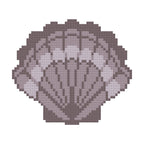 DIY Needlepoint Gray Scallop Shell Pattern | Digital Chart for Painting Your Own Canvas | Easy Needlepoint PDF | Instant Download | 18 Mesh