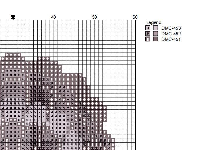 DIY Needlepoint Gray Scallop Shell Pattern | Digital Chart for Painting Your Own Canvas | Easy Needlepoint PDF | Instant Download | 18 Mesh