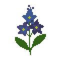 DIY Needlepoint Larkspur Flower Pattern | Digital Chart for Painting Your Own Canvas | Easy Needlepoint PDF | Instant Download | 18 Mesh