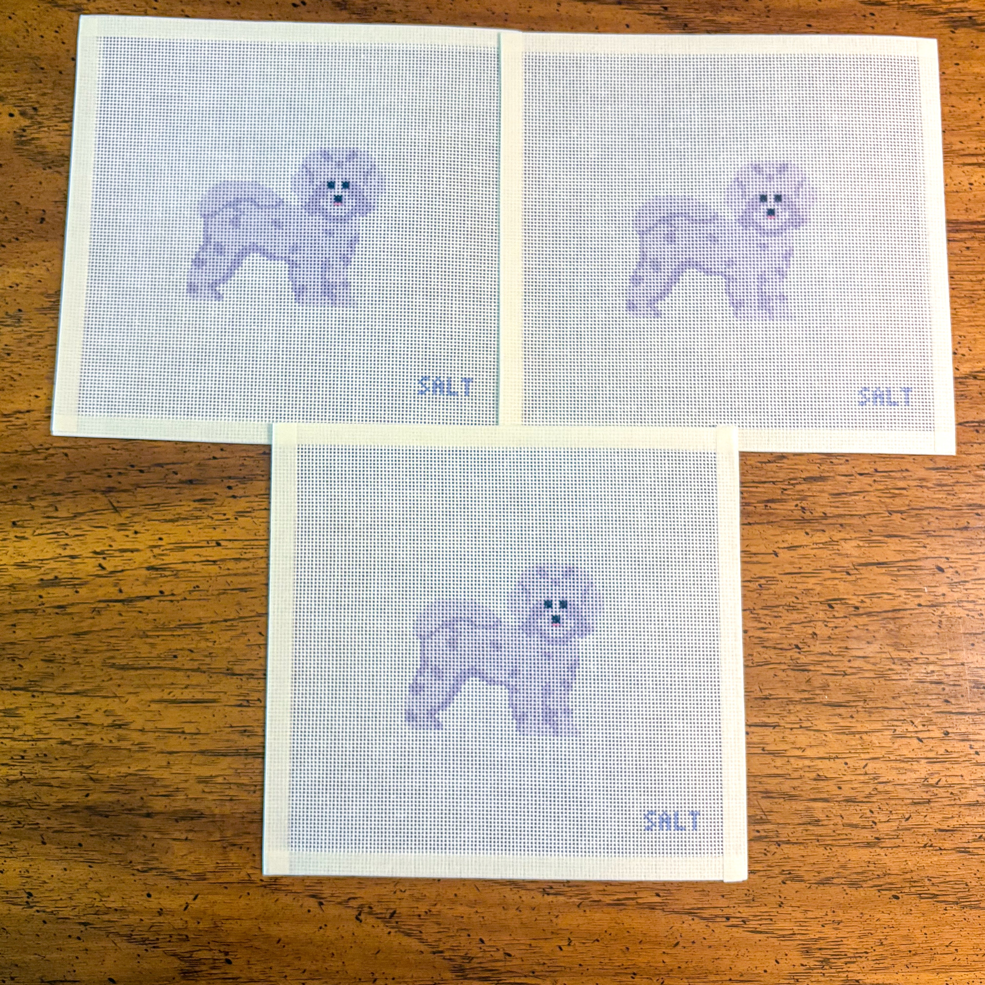 Fluffy dog (White) Needlepoint Canvas