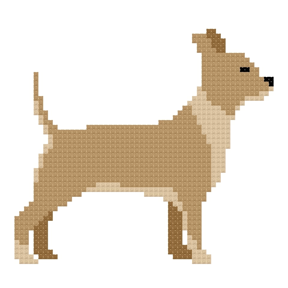 DIY Needlepoint Chihuahua Dog Pattern | Digital Chart for Painting Your Own Canvas | Easy Needlepoint PDF | Instant Download | 18 Mesh
