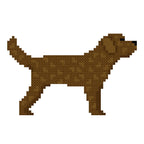 DIY Needlepoint Doodle Dog (Brown) Pattern |Digital Chart for Painting Your Own Canvas| Easy Needlepoint PDF | Instant Download | 18 Mesh
