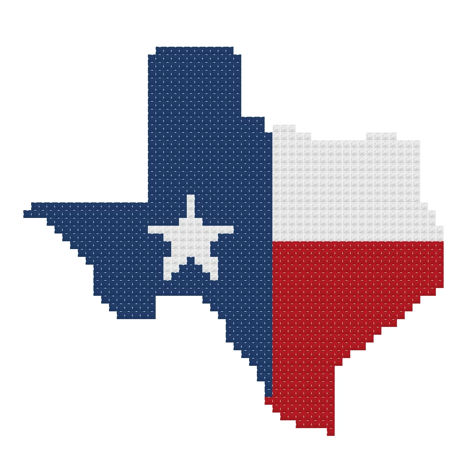 DIY Needlepoint Texas Outline Pattern | Digital Chart for Painting Your Own Canvas | Easy Needlepoint PDF | Instant Download | 18 Mesh