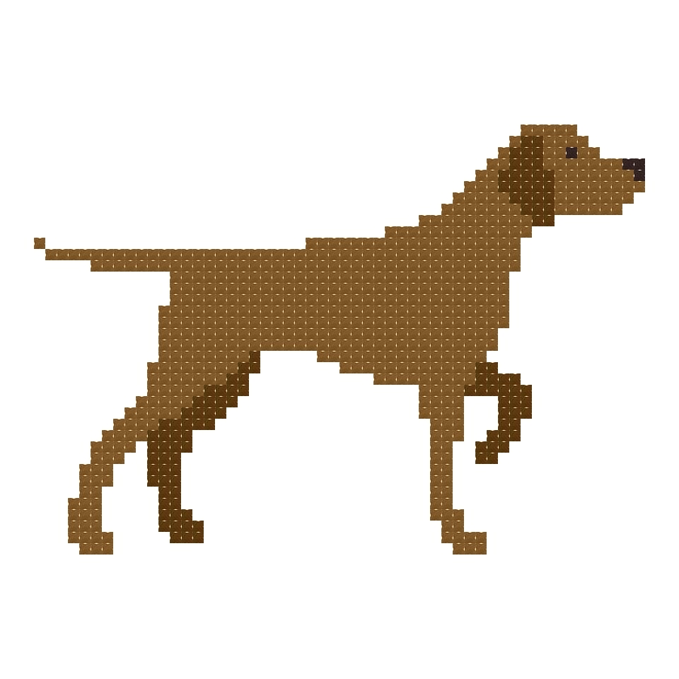 DIY Needlepoint Pointer Dog | Digital Chart for Painting Your Own Canvas| Easy Needlepoint PDF | Instant Download | 18 Mesh