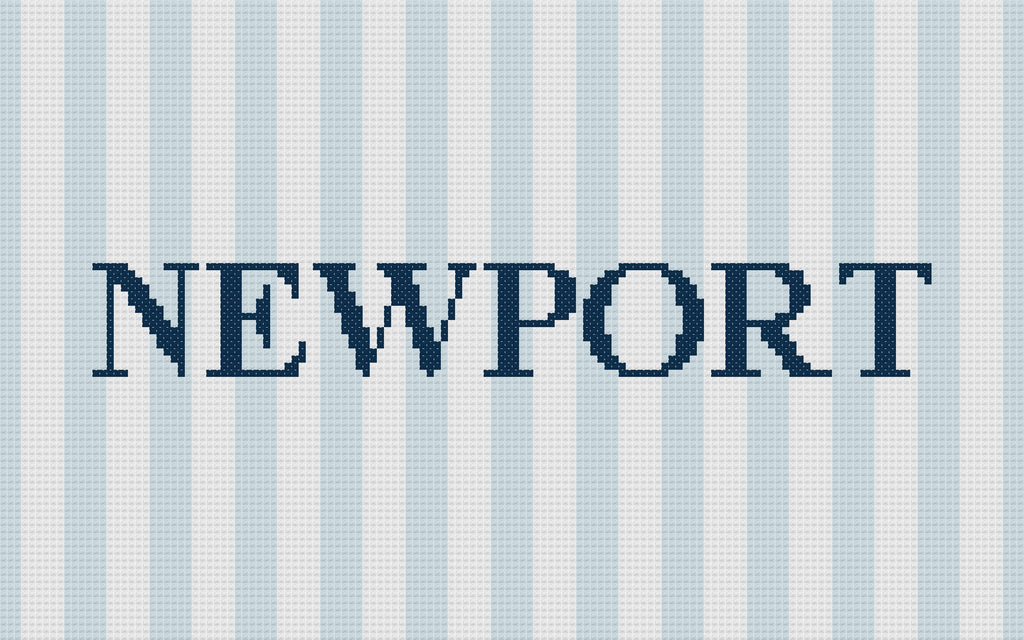 DIY Needlepoint Newport Pattern | Digital Chart for Painting Your Own Canvas | Easy Needlepoint PDF | Instant Download | 18 Mesh
