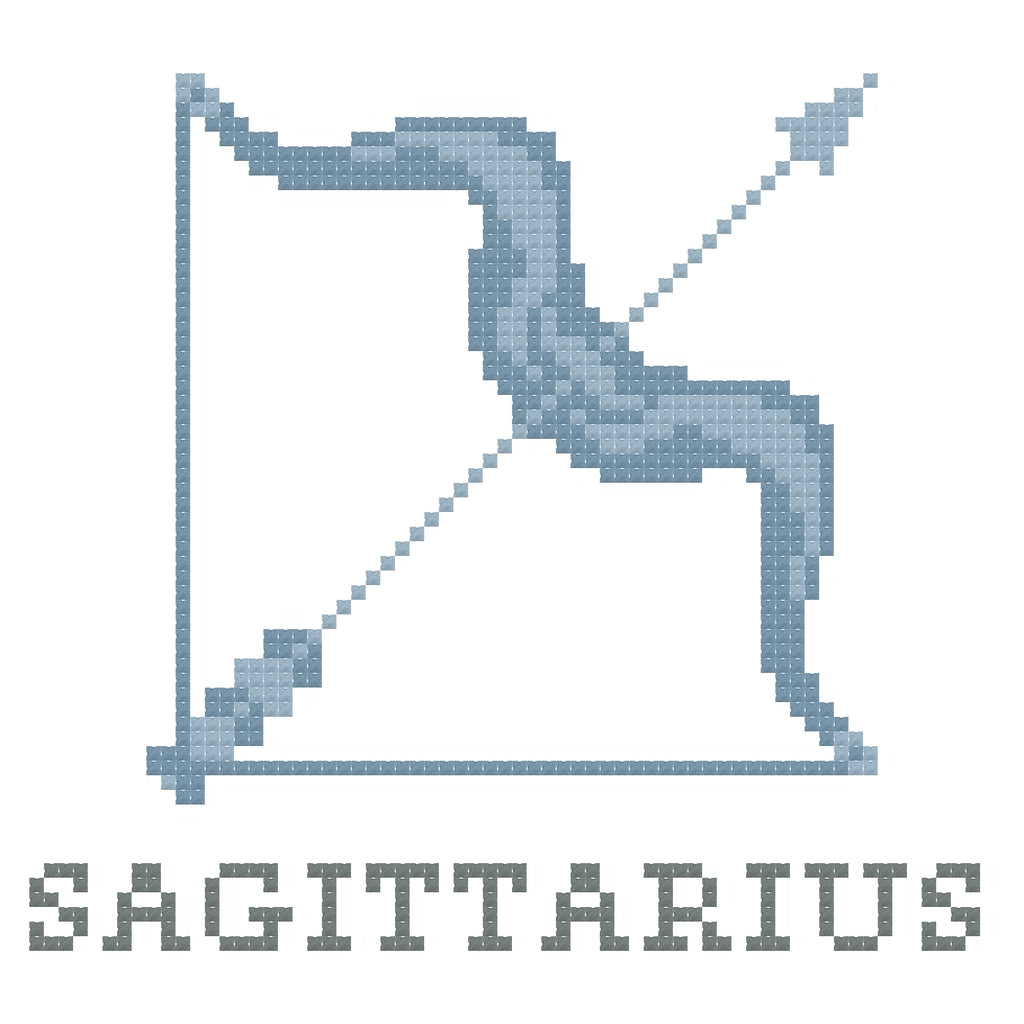 DIY Needlepoint Sagittarius Pattern | Digital Chart for Painting Your Own Canvas | Easy Needlepoint PDF | Instant Download | 18 Mesh