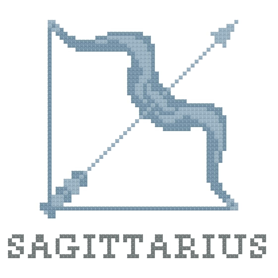DIY Needlepoint Sagittarius Pattern | Digital Chart for Painting Your Own Canvas | Easy Needlepoint PDF | Instant Download | 18 Mesh