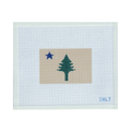 Old Maine State Flag Needlepoint Canvas