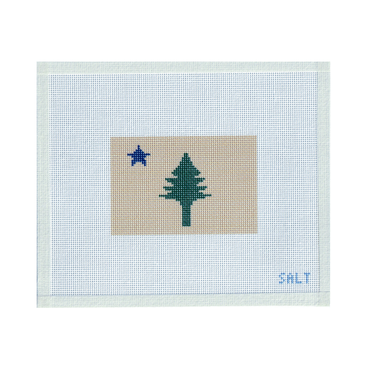 Old Maine State Flag Needlepoint Canvas