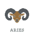 DIY Needlepoint Aries Zodiac Sign Pattern | Digital Chart for Painting Your Own Canvas | Easy Needlepoint PDF | Instant Download | 18 Mesh