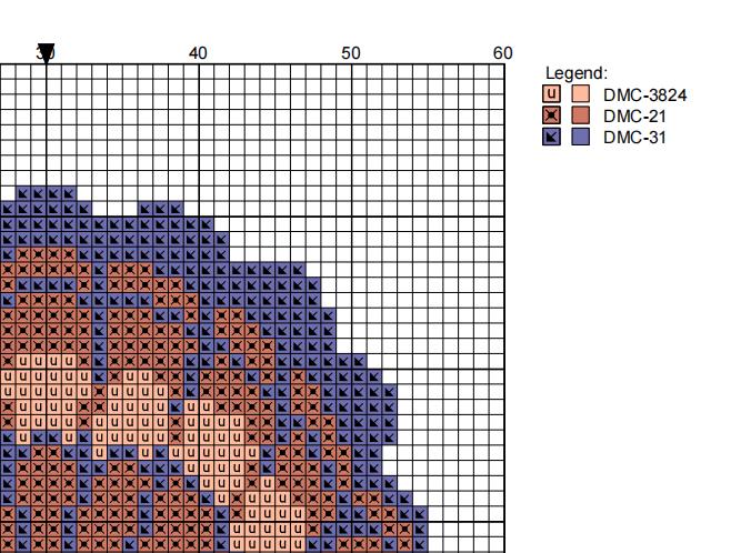 DIY Needlepoint Multicolored Scallop Shell 2| Digital Chart for Painting Your Own Canvas | Easy Needlepoint PDF | Instant Download | 18 Mesh
