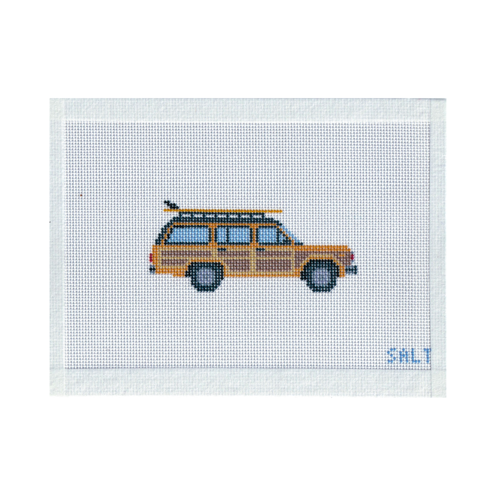 Vintage Woodie Wagon Needlepoint Canvas