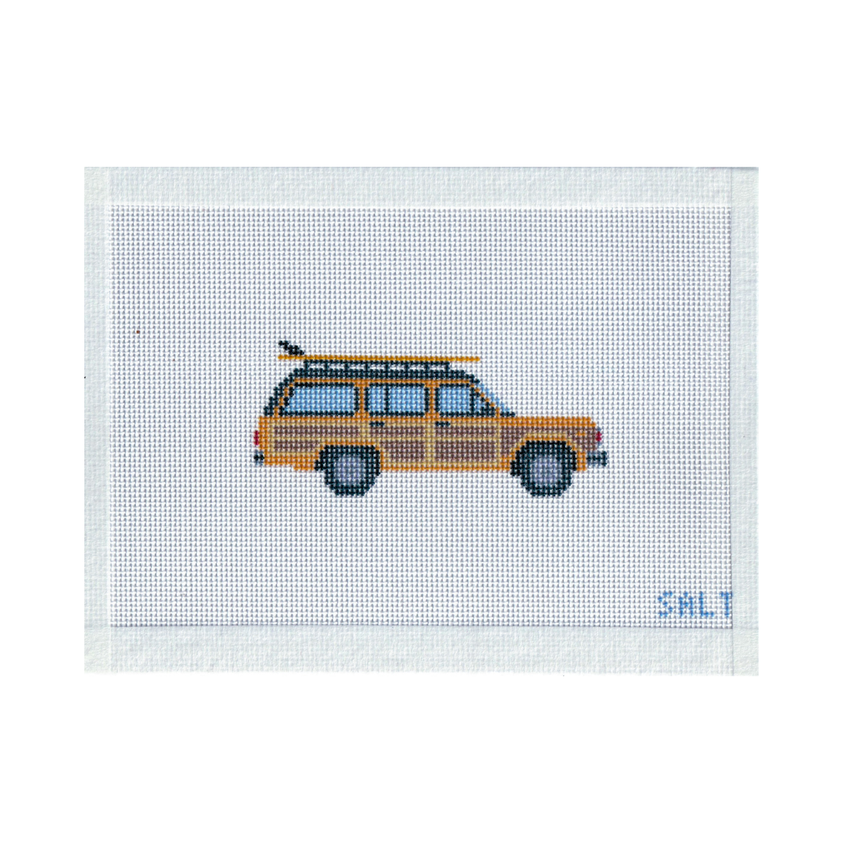 Vintage Woodie Wagon Needlepoint Canvas