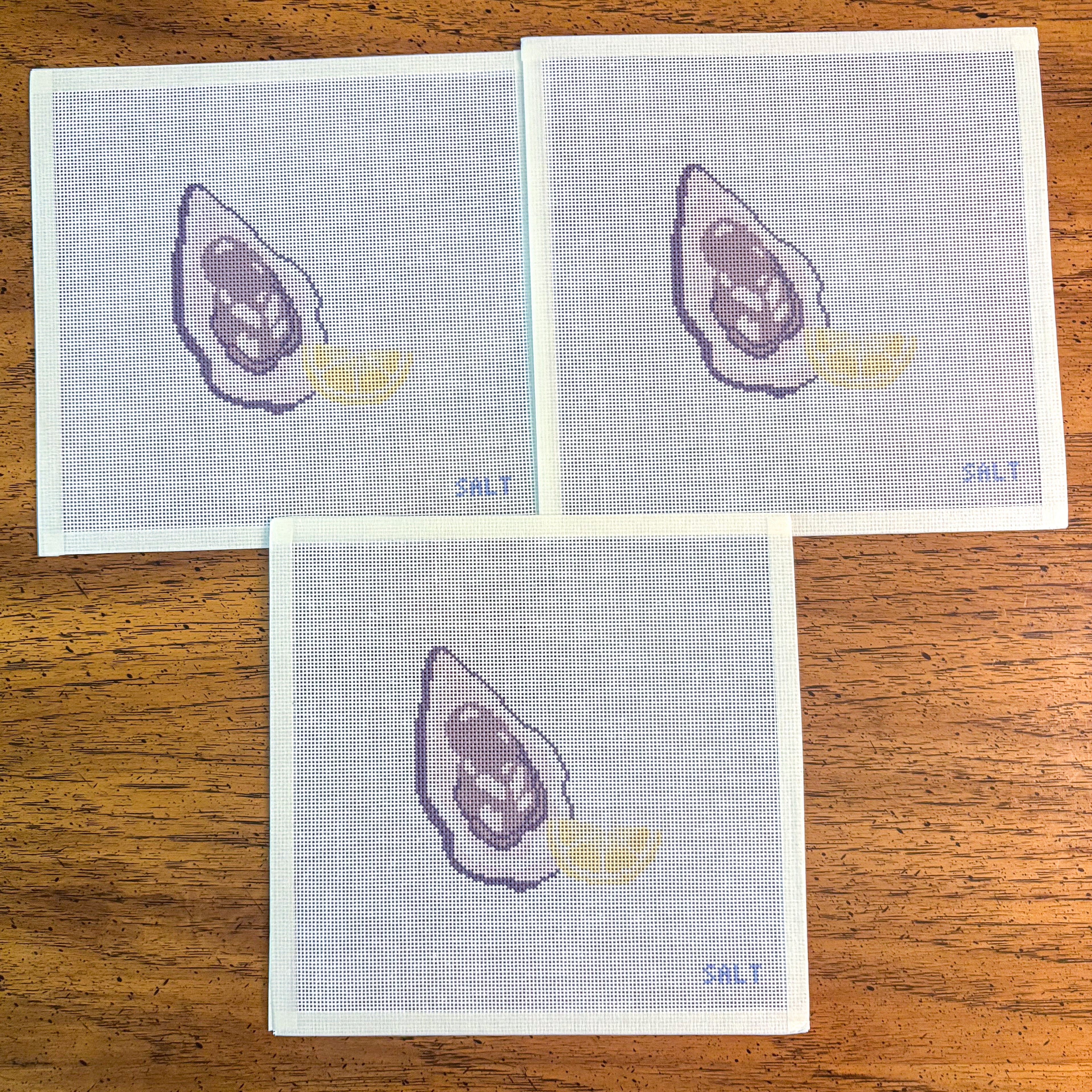 An Oyster on the Half Shell Needlepoint Canvas