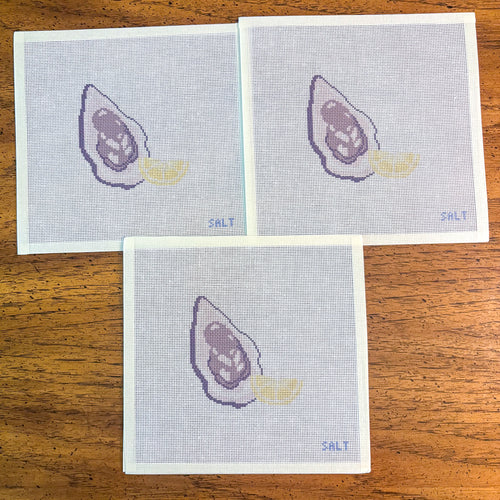 An Oyster on the Half Shell Needlepoint Canvas