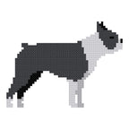 DIY Needlepoint Boston Terrier Dog Pattern | Digital Chart for Painting Your Own Canvas | Easy Needlepoint PDF | Instant Download | 18 Mesh