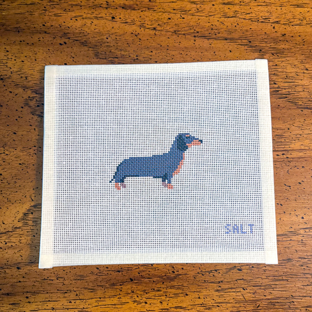 Dachshund (Black & Brown) Needlepoint Canvas