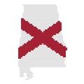 DIY Needlepoint Alabama Outline Pattern | Digital Chart for Painting Your Own Canvas | Easy Needlepoint PDF | Instant Download | 18 Mesh