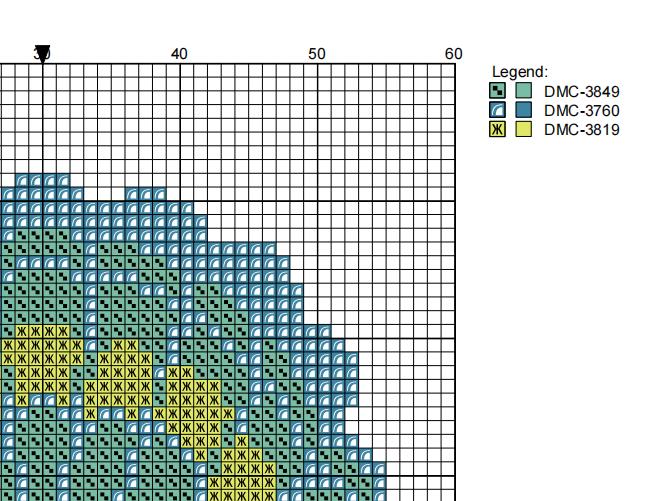 DIY Needlepoint Multicolored Scallop Shell 1| Digital Chart for Painting Your Own Canvas | Easy Needlepoint PDF | Instant Download | 18 Mesh