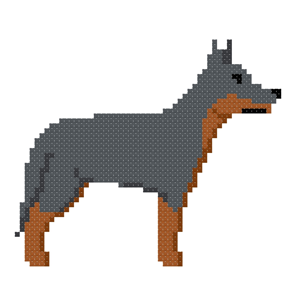 DIY Needlepoint Blue Heeler Dog Pattern | Digital Chart for Painting Your Own Canvas | Easy Needlepoint PDF | Instant Download | 18 Mesh
