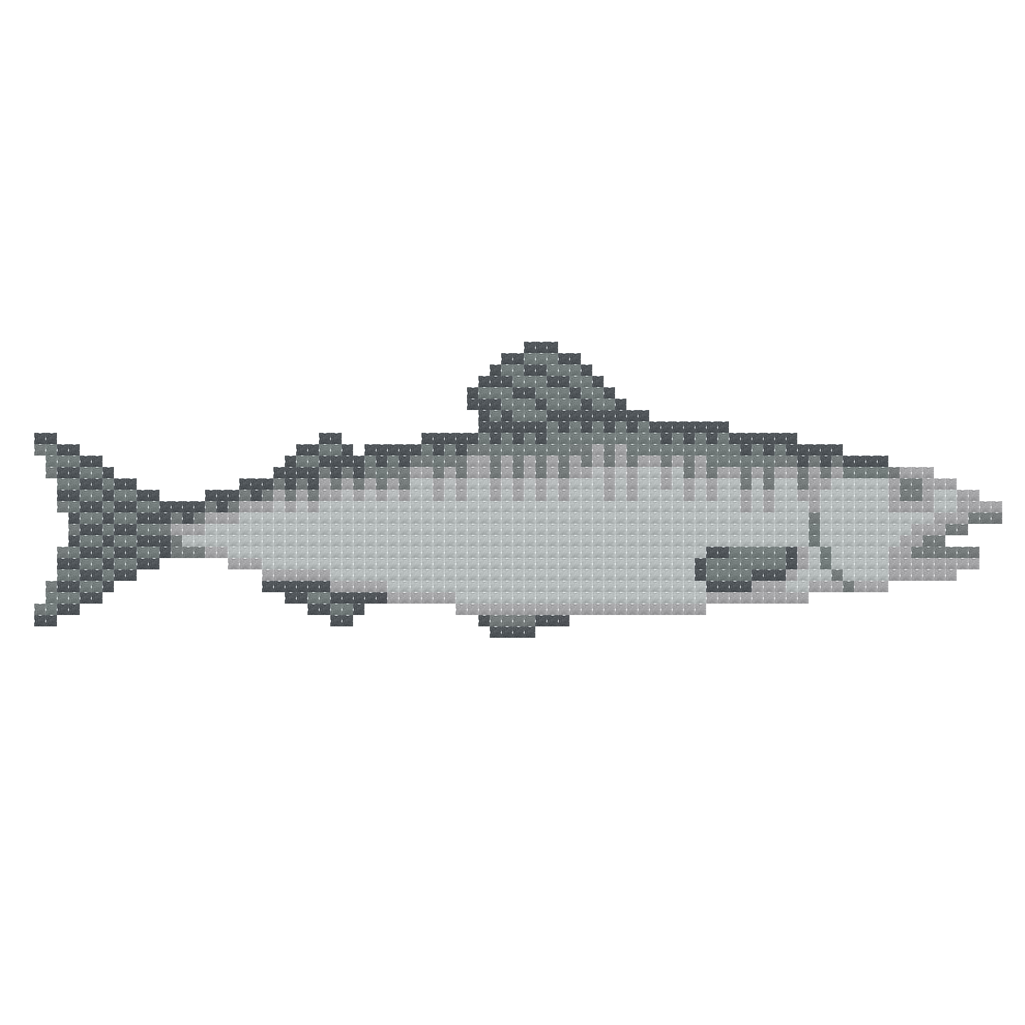 DIY Needlepoint Salmon Fish Pattern | Digital Chart for Painting Your Own Canvas| Easy Needlepoint PDF | Instant Download | 18 Mesh