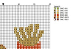 DIY Needlepoint McDonalds Fries and Burger | Digital Chart for Painting Your Own Canvas | Easy Needlepoint PDF | Instant Download | 18 Mesh