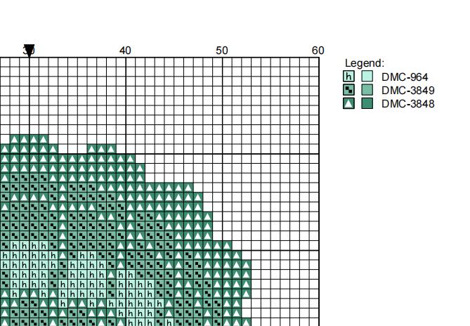 DIY Needlepoint Teal Scallop Shell Pattern | Digital Chart for Painting Your Own Canvas | Easy Needlepoint PDF | Instant Download | 18 Mesh