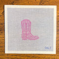 Cowgirl Boot Needlepoint Canvas