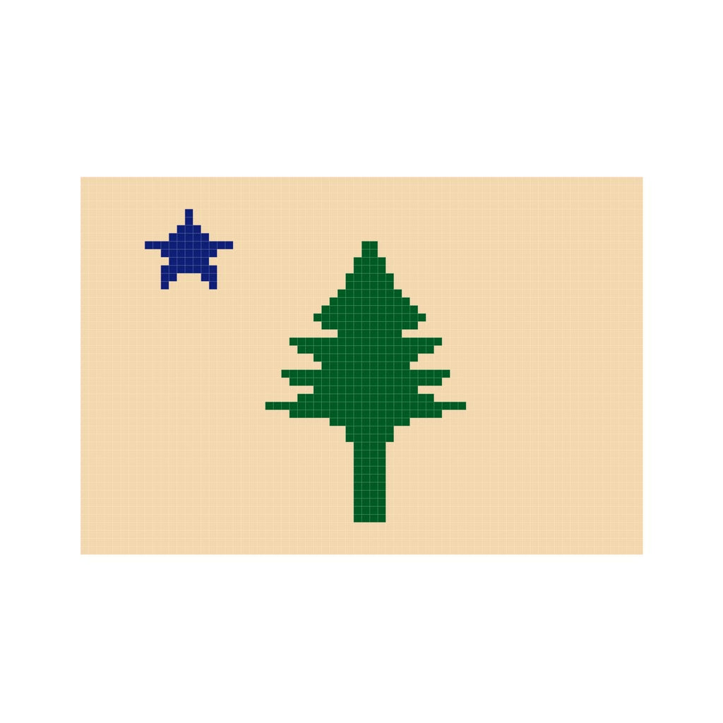 DIY Needlepoint Maine State Flag Pattern | Digital Chart for Painting Your Own Canvas | Easy Needlepoint PDF | Instant Download | 18 Mesh