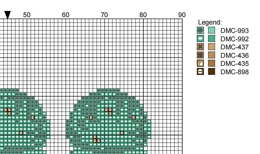 Mint Chip Ice Cream Cones Needlepoint Chart | Pixel Art Pattern (Digital Download)