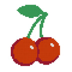 DIY Needlepoint Cherry Pattern | Digital Chart for Painting Your Own Canvas | Easy Needlepoint PDF | Instant Download | 18 Mesh