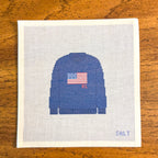 USA Sweater (Navy) Needlepoint Canvas