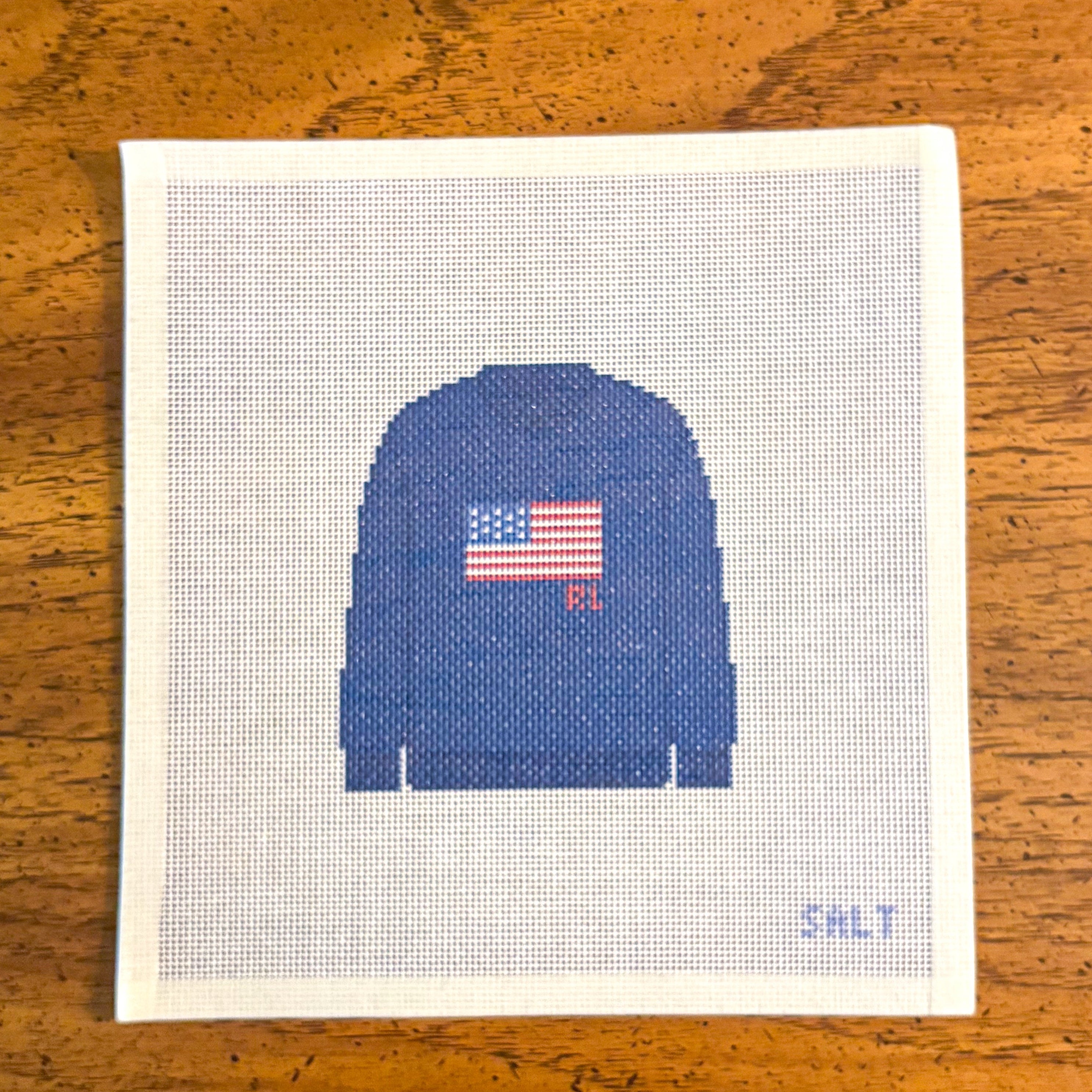 USA Sweater (Navy) Needlepoint Canvas
