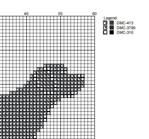 DIY Needlepoint Doodle Dog (Black) Pattern |Digital Chart for Painting Your Own Canvas| Easy Needlepoint PDF | Instant Download | 18 Mesh