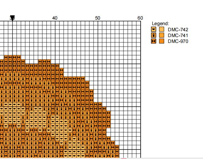 DIY Needlepoint Tangerine Scallop Shell | Digital Chart for Painting Your Own Canvas | Easy Needlepoint PDF | Instant Download | 18 Mesh