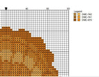 DIY Needlepoint Tangerine Scallop Shell | Digital Chart for Painting Your Own Canvas | Easy Needlepoint PDF | Instant Download | 18 Mesh