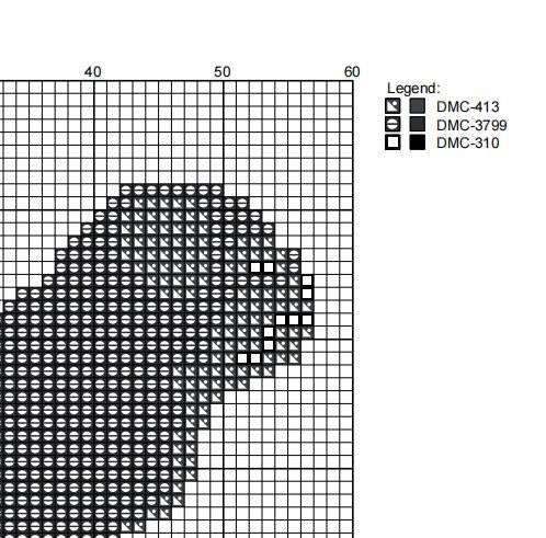 DIY Needlepoint Pug (Black) Dog Pattern | Digital Chart for Painting Your Own Canvas| Easy Needlepoint PDF | Instant Download | 18 Mesh