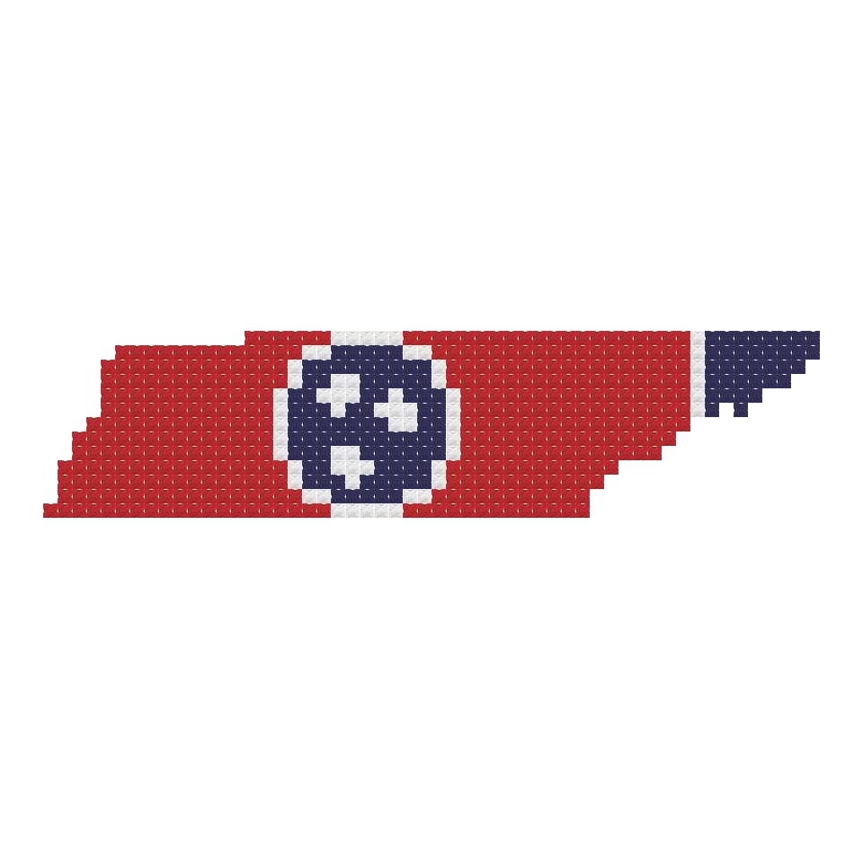 DIY Needlepoint Tennessee Outline Pattern | Digital Chart for Painting Your Own Canvas | Easy Needlepoint PDF | Instant Download | 18 Mesh