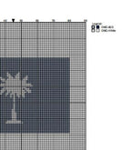 DIY Needlepoint South Carolina Flag Pattern | Digital Chart for Painting Your Own Canvas | Easy Needlepoint PDF | Instant Download | 18 Mesh